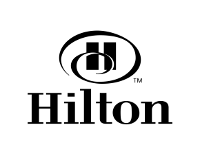 hilton international logo black and white